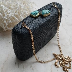 KAYA Jen Clutch with turquoise stone